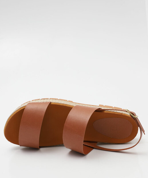 Sandália Flatform Feminina Marisa Marrom