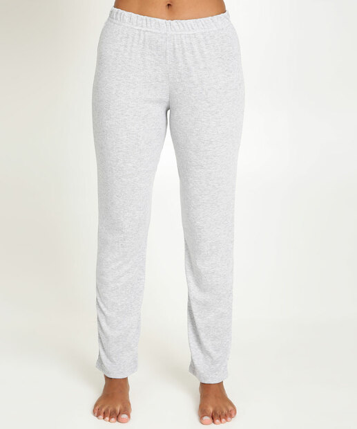 Pijama Feminino Mescla Canelado Manga Curta Marisa