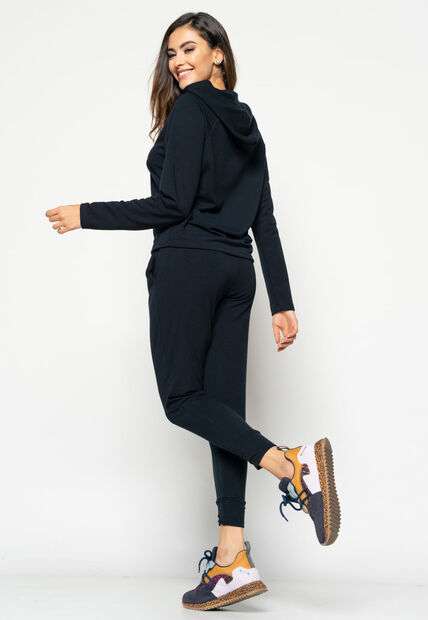 Calça  Comfy Jogger  Moletinho Preta Salvatore Fashion