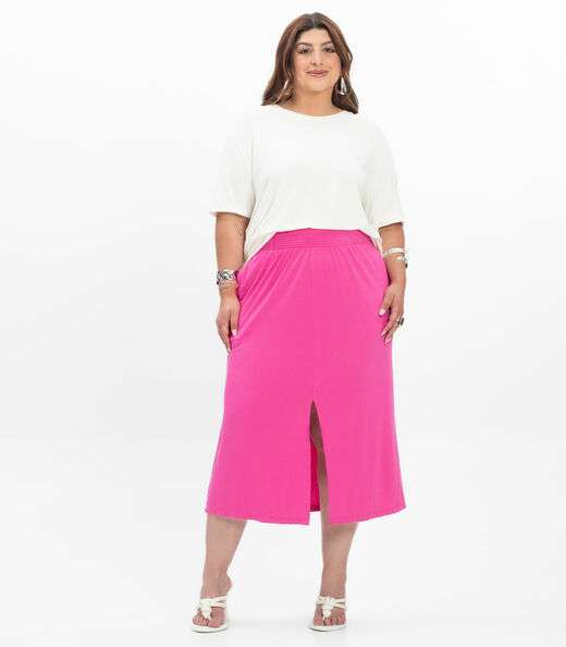Image_Saia Super Midi Feminina Plus Size Secret Glam Rosa