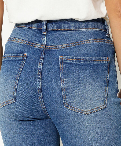 Calça Jeans Puídos Reta Feminina Marisa