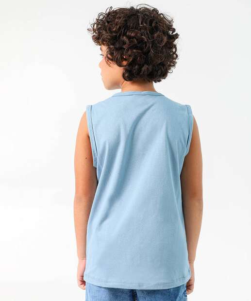 Regata Juvenil Estampada Marisa Tam 10 a 16 Azul