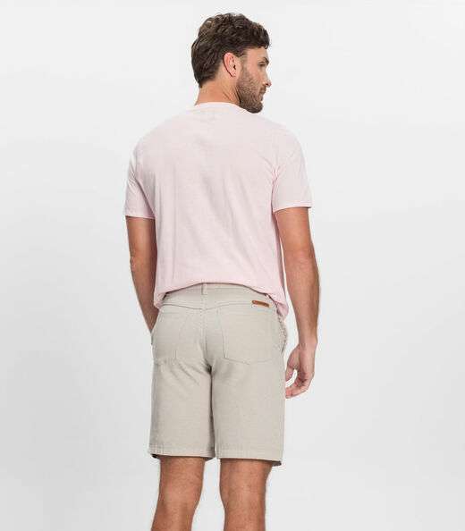 Bermuda Maculina Sarja Com Bolsos Shift Bege