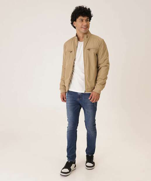 Casaco Masculino Zíper Bolsos MR