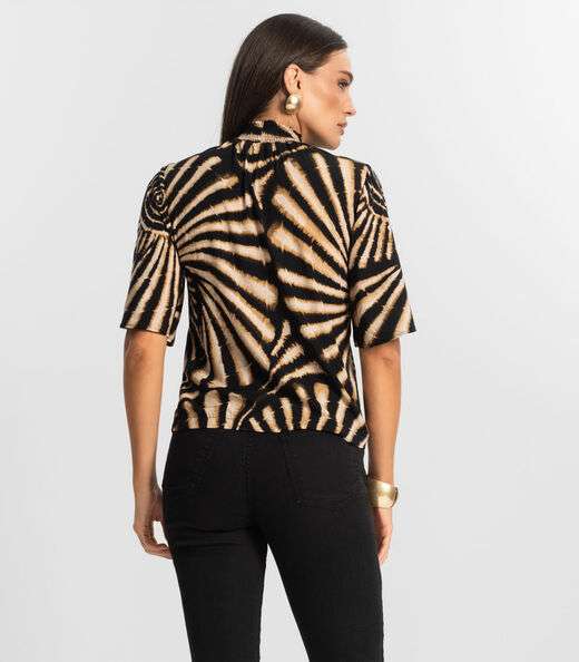 Blusa Manga Flutuante de Viscose Endless Preto