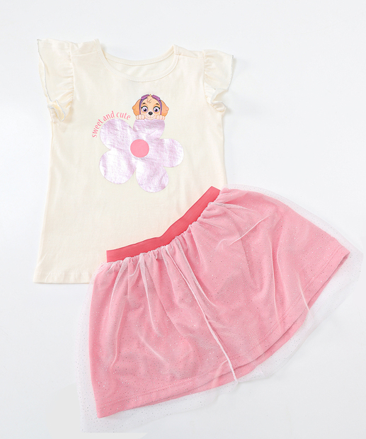 Image_Conjunto Infantil Tule Patrulha Canina Tam 4 a 10 Rosa
