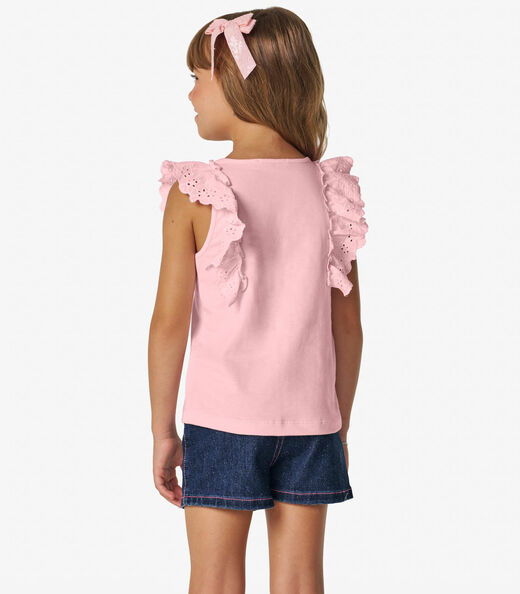 Conjunto Infantil Blusa Com Shorts Trick Nick Rosa