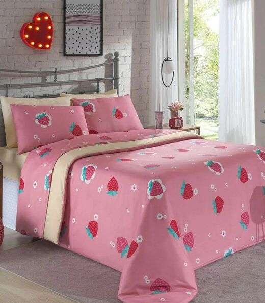 Image_Jogo De Cama 200 Fios Queen 4 Peças Lar E Lazer Rosa