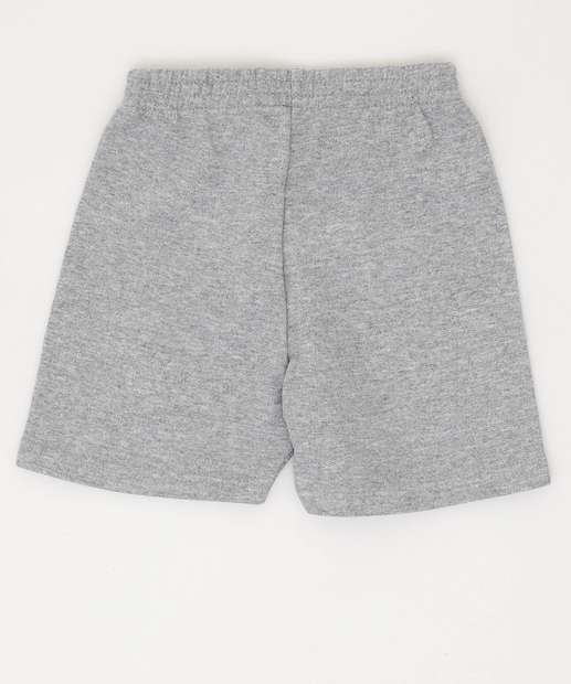 Bermuda Infantil Moletom Marisa Tam 1 a 3 Cinza