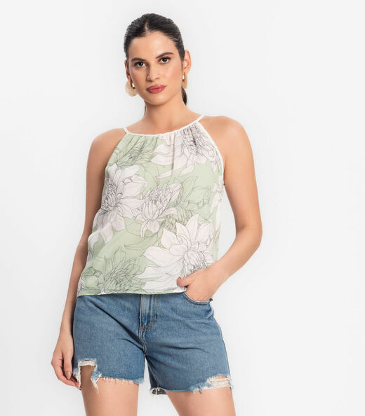 Blusa Feminina Alça Infinita Cor Verde