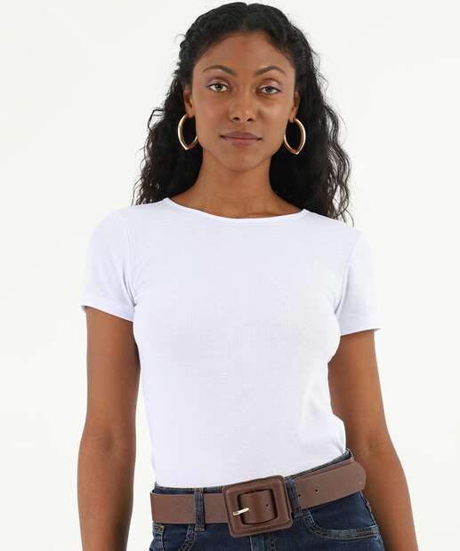 Image_Blusa Feminina Canelada Manga Curta Marisa