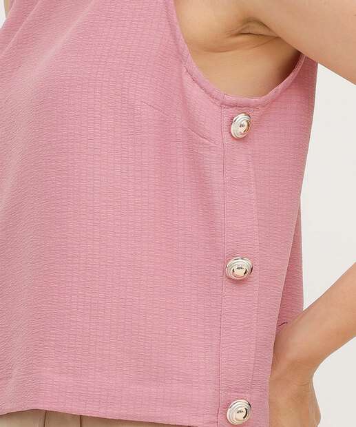 Blusa Regata Feminina Alças Largas Marisa Rosa