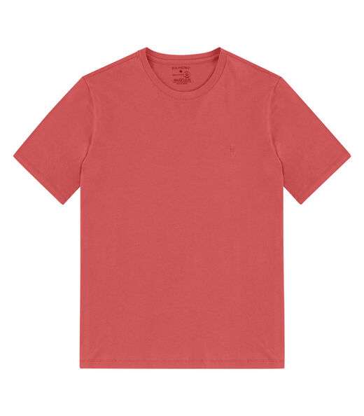 Camiseta Masculina Básica Meia Malha Diametro Laranja