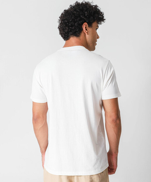 Camiseta Masculina Estampa Surf Manga Curta MR Off White