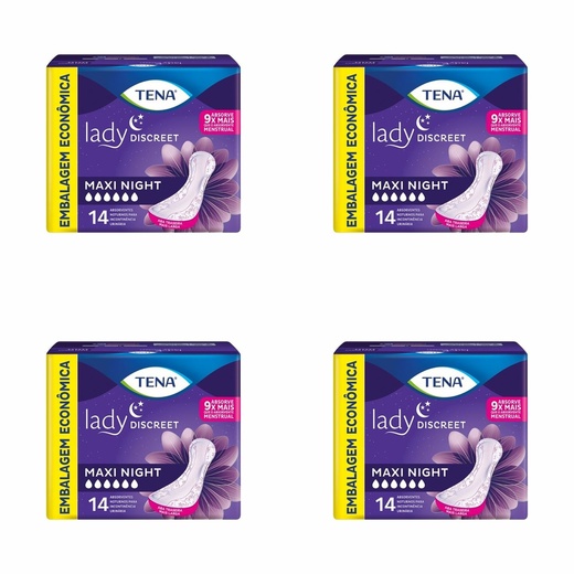Image_Kit c/4 Absorventes Tena Lady Discreet Maxi Night c/14 Unidades cada