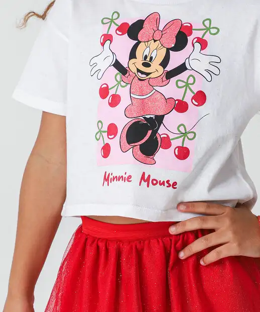Conjunto Infantil Tule Minnie Disney Tam 4 a 10