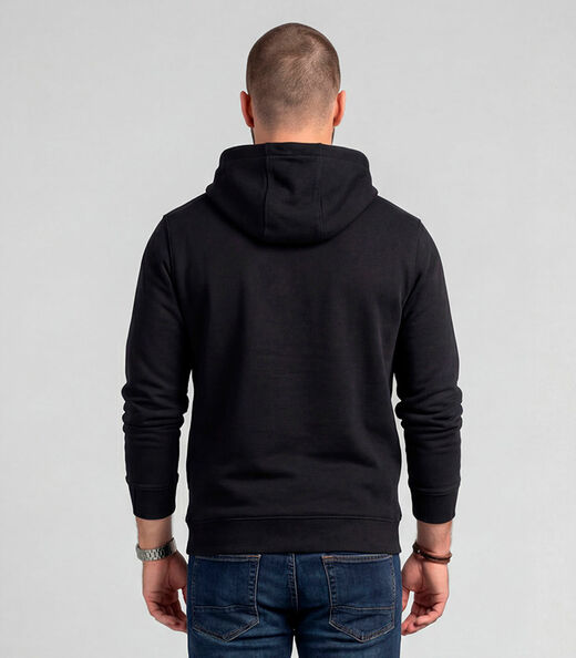 Camiseta Manga Longa Com Capuz Diametro Preto