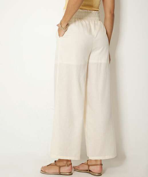 Calça Pantalona Feminina Cintura Alta Marisa