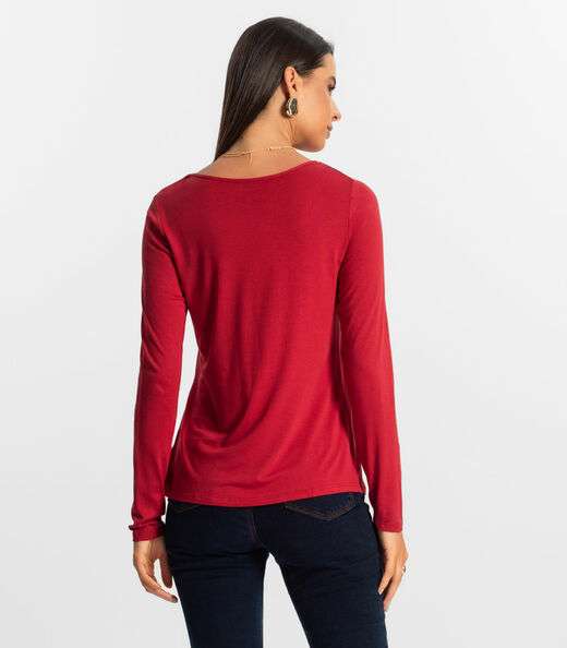 Blusa Feminina Manga Longa Rovitex Vermelho