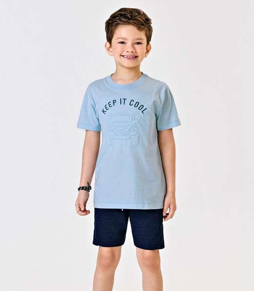 Image_Conjunto Infantil Camiseta Com Bermuda Trick Nick Azul