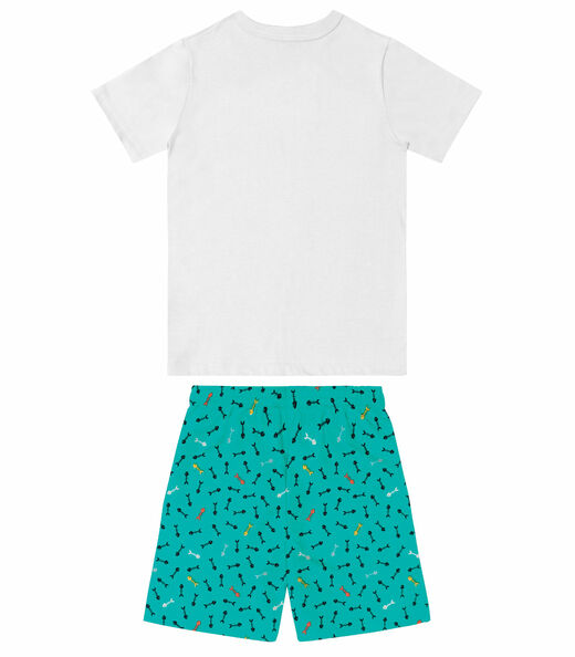 Conjunto Infantil Masculino Tubarão Rovitex Branco