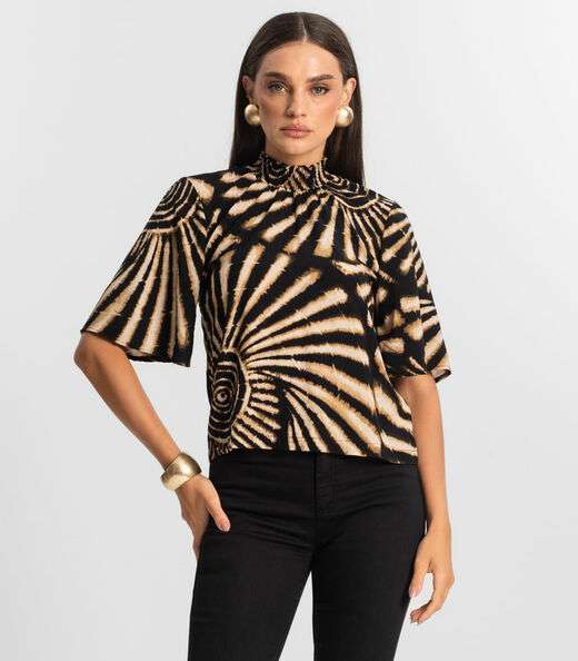 Image_Blusa Manga Flutuante de Viscose Endless Preto