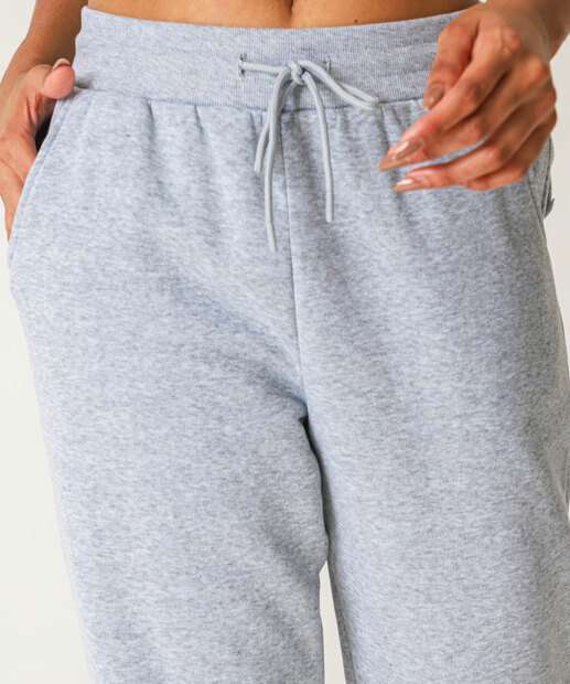 Calça Feminina Fitness Moletom Reta Mescla Marisa