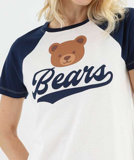 Camisola Estampada Manga Curta Marisa Off White