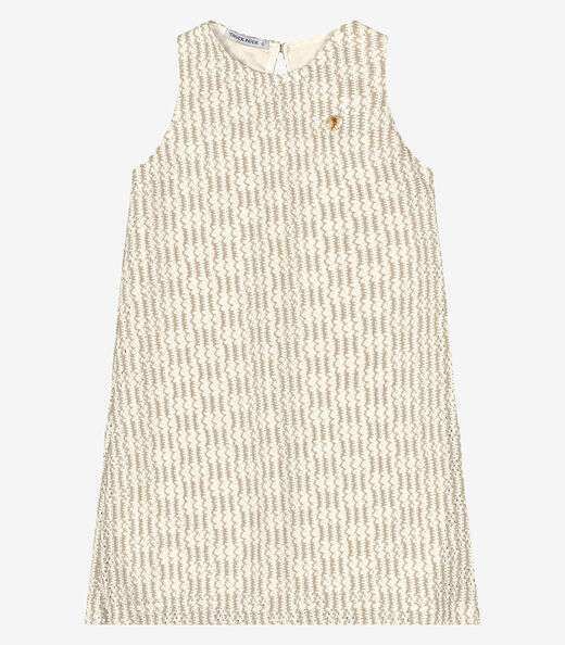 Vestido Infantil Em Tricot Trick Nick Bege
