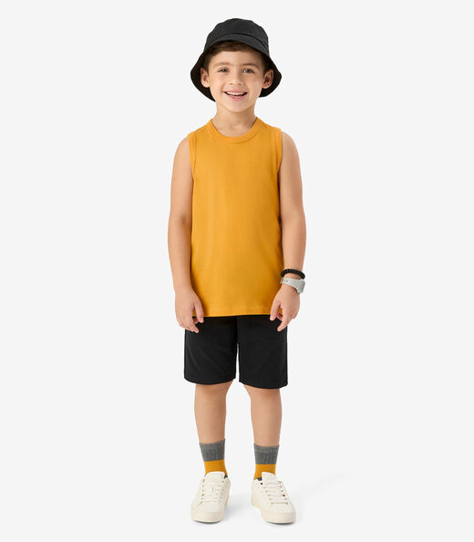 Regata Básica Infantil Masculina Rovi Kids Amarelo