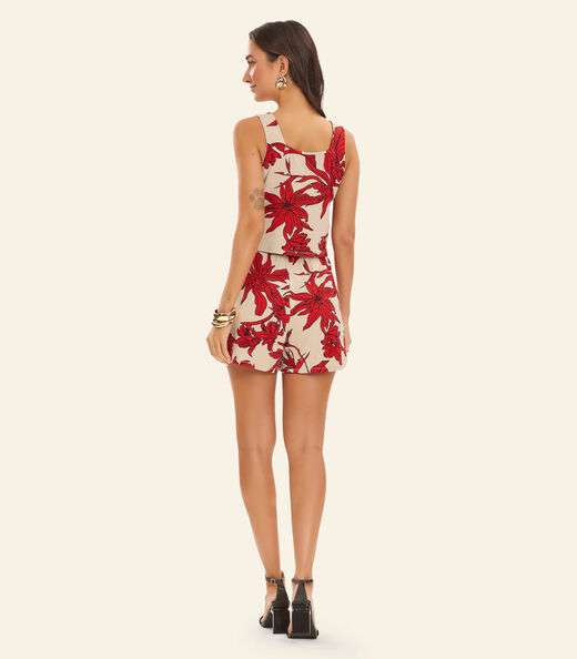 Conjunto Regata com Shorts Feminino Rovitex Vermelho