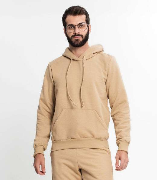 Blusão Moletom Peluciado Masculino Kohmar Marrom