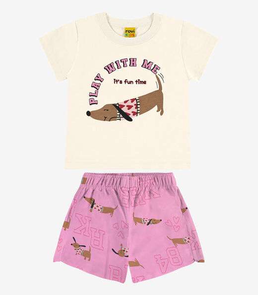 Image_Conjunto Blusa Com Shorts Rovi Kids Bege