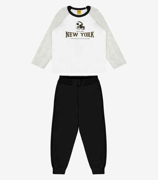 Image_Conjunto Camiseta Manga Longa Com Calça Rovi Kids Cinza