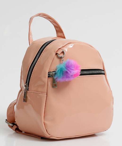 Mochila Infantil Verniz Pompom Pagani
