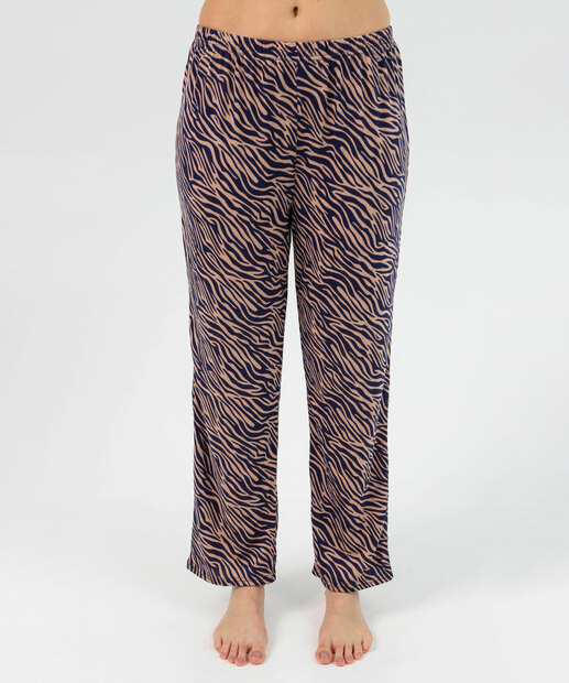 Pijama Feminino Manga Longa Estampado Animal Print Marisa