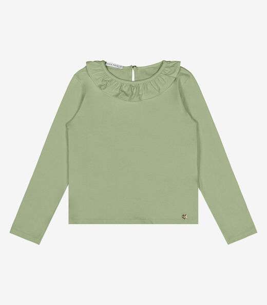 Blusa Infantil Manga Longa Cotton Trick Nick Verde