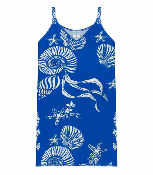 Vestido Estampado Rovitex Azul