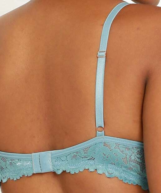 Sutiã De Renda Com Base E Com Bojo Recorte Marisa