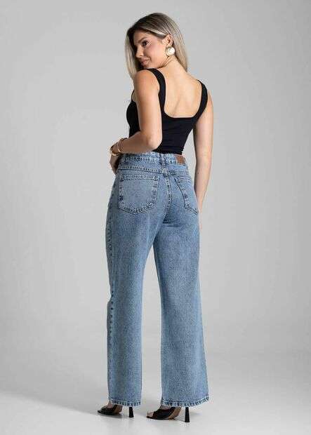 Calça Jeans Sawary Wide Leg Petit - 282569