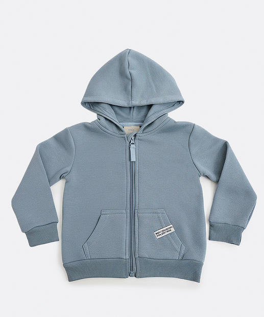 Image_Casaco Infantil Moletom Flanelado Capuz Marisa Tam 1 a 3 Azul
