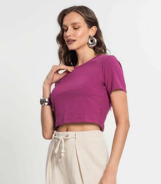 Blusa Feminina Em Cotton Leve Endless Roxo