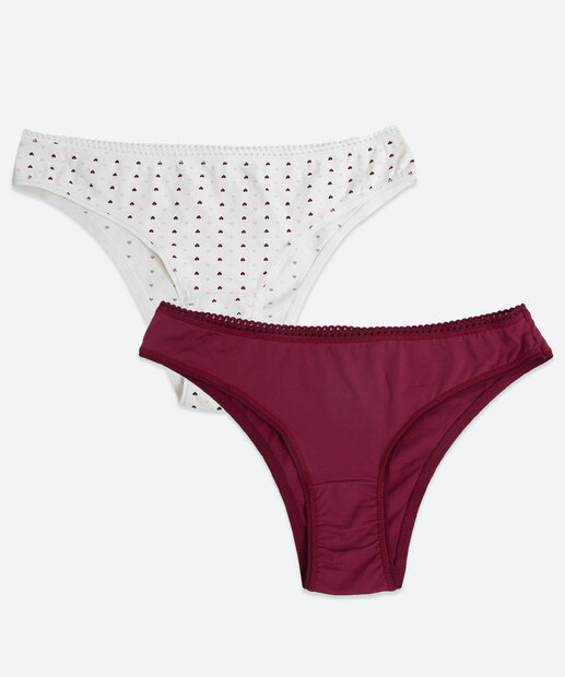 Kit 2 Calcinhas Biquíni Microfibra Marisa