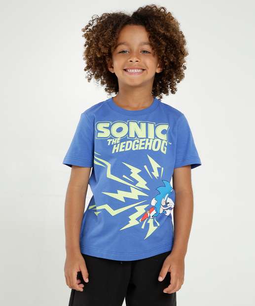 Image_Camiseta Infantil Manga Curta Sonic Tam 4 a 10