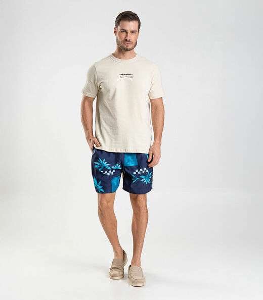 Bermuda Masculina De Microfibra Long Bong Azul