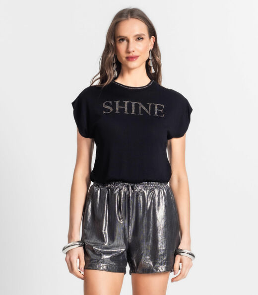 Blusa Feminina Em Visco Tricot Endless Preto