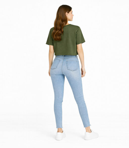 Blusa Feminina Básica Malha Suplex Infinita Cor Verde