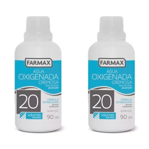 Image_Kit c/2 Água Oxigenada Cremosa Farmax 20 Volumes 90mL