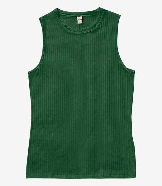 Regata Feminina Ribana Canelada Rovitex Verde
