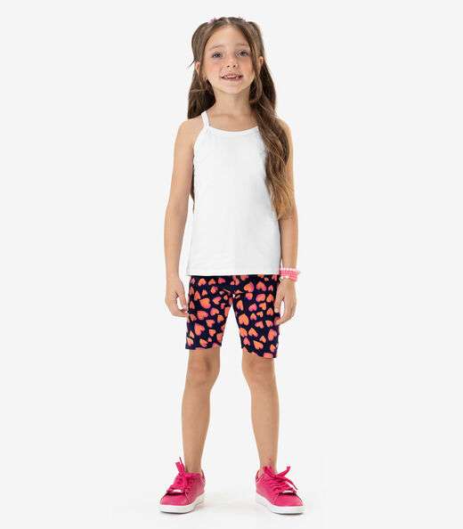 Bermuda Básica Infantil Feminina Rovi Kids Azul